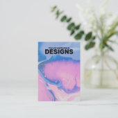 Visite Carte d'affichage Motif de peinture aquarelle (Debout devant)