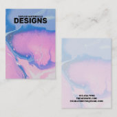 Visite Carte d'affichage Motif de peinture aquarelle (Devant / Derrière)