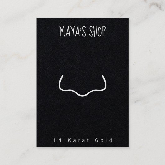 Visite Carte d'affichage pour clou de bijoux (Devant)