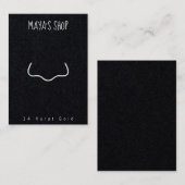 Visite Carte d'affichage pour clou de bijoux (Devant / Derrière)