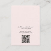Visite Carte d'affichage rose à l'appui du code QR de scr (Dos)