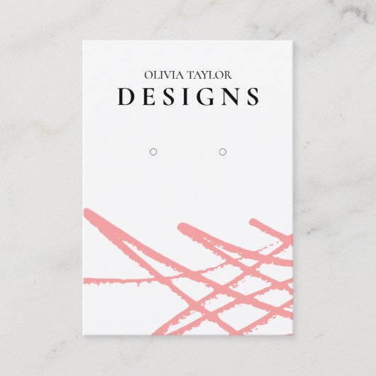 Visite Carte d'affichage rouge Abstraite de l'aquarelle (Devant)