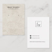 VISITE CARTE D'AFFICHAGE RUSTIQUE DE STUCCO BLANC STUD EA (Devant / Derrière)