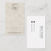 VISITE CARTE D'AFFICHAGE RUSTIQUE DE STUCCO BLANC STUD EA (Devant / Derrière)