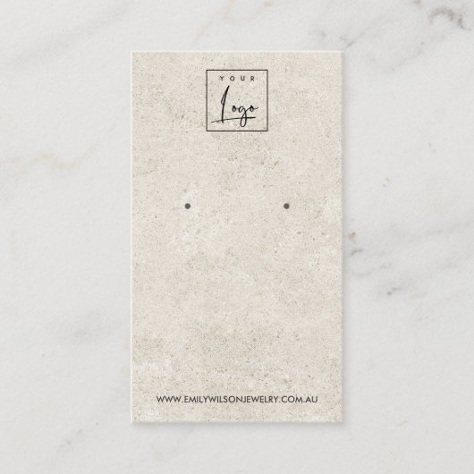 VISITE CARTE D'AFFICHAGE RUSTIQUE DE STUCCO BLANC STUD EA (Devant)