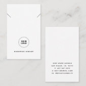 Visite Carte d'affichage simple de votre collier logo (Devant / Derrière)