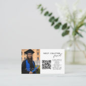 Visite Carte d'annonce de remise de diplôme avec QR Code (Debout devant)