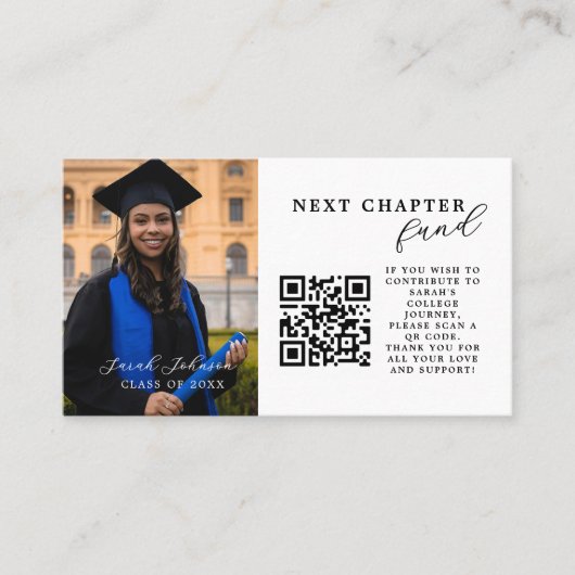 Visite Carte d'annonce de remise de diplôme avec QR Code (Devant)