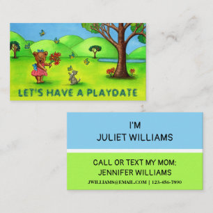 Visite Carte d'appel à la date de jeu pour maman Bear & K