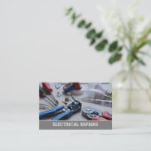 Visite Carte d'appel électrique et de réparation électriq (Debout devant)