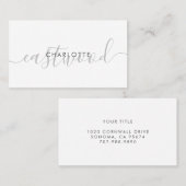 Visite Carte d'appel Monogramme de nom de script simple (Devant / Derrière)