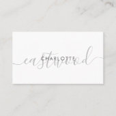 Visite Carte d'appel Monogramme de nom de script simple (Devant)