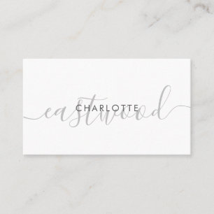 Visite Carte d'appel Monogramme de nom de script simple