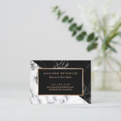 Visite Carte d'après-garde du salon de beauté en marbre b (Debout devant)