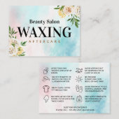 Visite Carte d'après-soins de cirage aquarelle (Devant / Derrière)