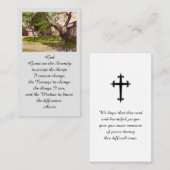 Visite Carte d'aquarelle commémorative de prière de sérén (Devant / Derrière)