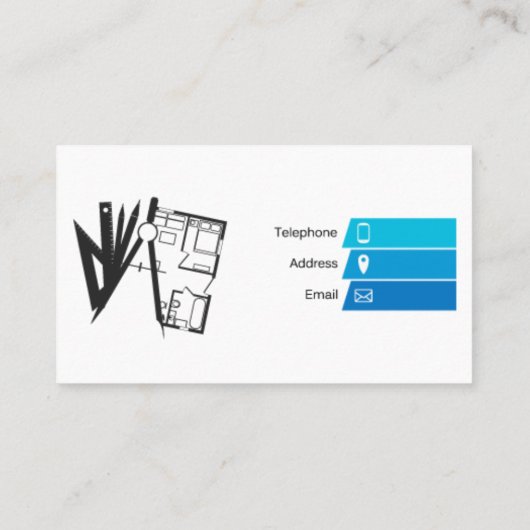 Visite Carte d'architecture et d'entreprise de (Dos)