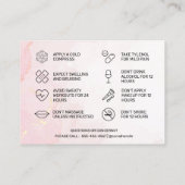 Visite Carte d'arrière-plan Botox de ressort Logo personn (Dos)