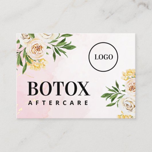 Visite Carte d'arrière-plan Botox de ressort Logo personn (Devant)