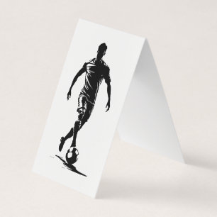 Visite Carte d'art de silhouette de joueur de football mi