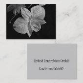 Visite Carte d'ATC de fleur d'orchidée de Dendrobium (Devant / Derrière)