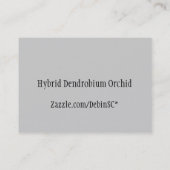 Visite Carte d'ATC de fleur d'orchidée de Dendrobium (Dos)