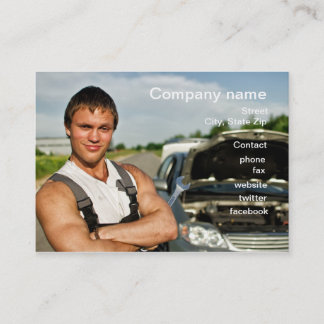 Visite Carte d'atelier de réparations d'automobile