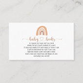 Visite Carte de Baby shower Boho Rainbow Pink Book (Devant)
