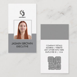 Visite Carte de badge nominatif & QR code personnalisé po