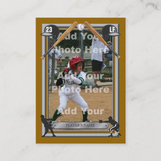 Visite Carte de base-ball faite sur commande de luxe (Devant)