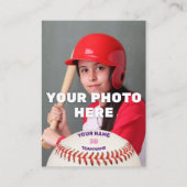 Visite Carte de base-ball personnelle (statistiques de ba (Devant)