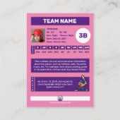 Visite Carte de base-ball personnelle (statistiques de ba (Dos)