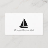 Visite Carte de bateau pour les amateurs de voile (Dos)