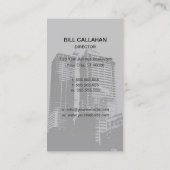 Visite Carte de bâtiment et d'entreprise de construction (Dos)