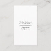 Visite Carte de bénédiction commémorative de prière (Dos)
