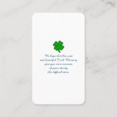 Visite Carte de bénédiction commémorative de prière (Dos)