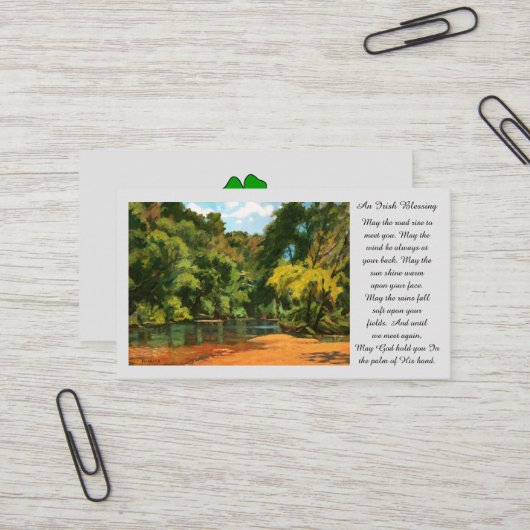 Visite Carte de Bénédiction de Prière Mémorielle Ozarks (Devant/Arrière en situation)
