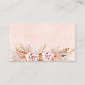 Visite Carte de bien-Fête des mariées Blush Floral Boho (Dos)