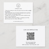 Visite Carte de bijoux Ajouter votre logo Code QR (Devant / Derrière)