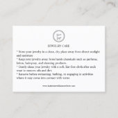 Visite Carte de bijoux Ajouter votre logo Code QR (Devant)