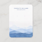 Visite Carte de bijoux Blue Watercolor Mountain (Devant)