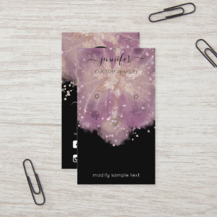 Visite Carte de bijoux personnalisée Logo Floral Confett