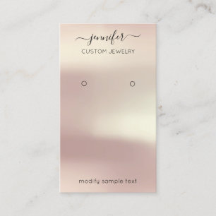 Visite Carte de bijoux personnalisée Logo Rose des médi