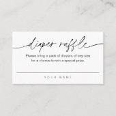 Visite Carte de billet EVERLEIGH Diaper Raffle (Devant)