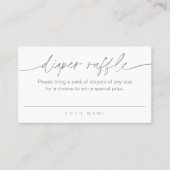 Visite Carte de billet SAGE Green Diaper Raffle (Devant)