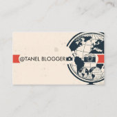 Visite Carte de blogueur de voyage (Devant)