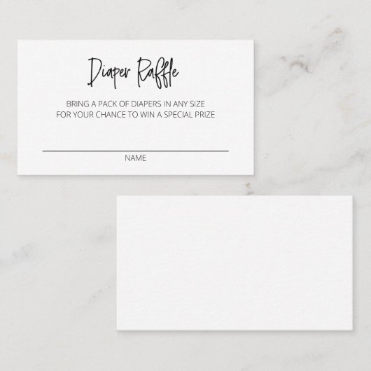 Visite Carte de boîtier de broche de couches (Devant / Derrière)