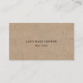 Visite Carte de boîtier de calligraphie Kraft (Dos)