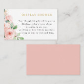 Visite Carte de boîtier de douche d'affichage rose et or (Devant / Derrière)
