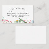 Visite Carte de boîtier de douche fleur sauvage (Devant / Derrière)